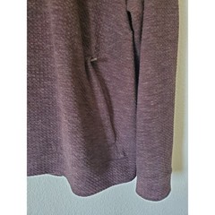 Lululemon Mens Textured Double-Knit Cotton Hoodie Burgundy Plum LM3EOZS Size M