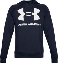 Under Armour 1357093-410 Midnight Navy Men’s Rival Fleece Big Logo Hoodie