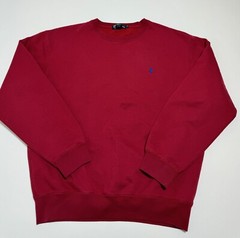 VTG 90s Polo Ralph Lauren Essential Pullover Crewneck Sweatshirt Deep Red Medium