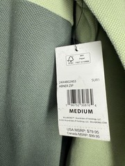 Billabong Abner Hoodie Men’s M Green Gray Colorblock Full Zip Sweatshirt NWT