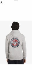 NEW! Men’s Quicksilver Grey Heather Hooded Pullover Size XXL