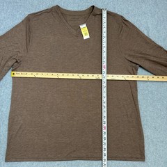 NWT Cuddl Duds Men’s XXL Brown Long Sleeve Crew Neck Pullover Tee