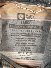Salty Crew Hoodie men Large Premium Tech Tee Pullover Multi Stripe polyblend