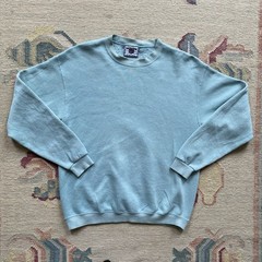 Vintage Green Sweatshirt 90s Lee Solid Plain Basic Medium Crewneck Pistachio