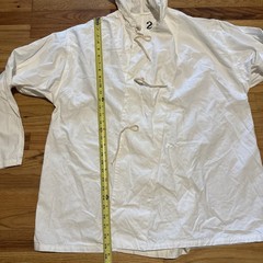 Military hoodie 2 cotton White One Size Front Ties Long Sleeve Cotton Kimono