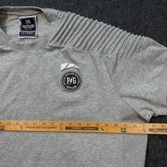 Postgame Moto Streetwear Men 4XL Gray Ribed Shoulder Zip Short Sleeve Sweatshirt
