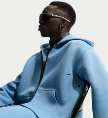 Nike Tech Men’s Fleece Full-Zip Hoodie Work Blue Mens IF1319-486