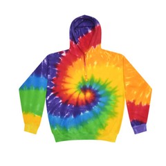 Tie Dye Multi-Color Hoodies, Adult S to XXXL 80% Cotton, L/S, Pockets No Zipper