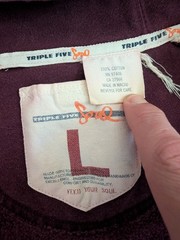 Vintage y2k Triple Five Soul NYC Full Zip Hoodie Sweatshirt Men’s Large Hip Hop