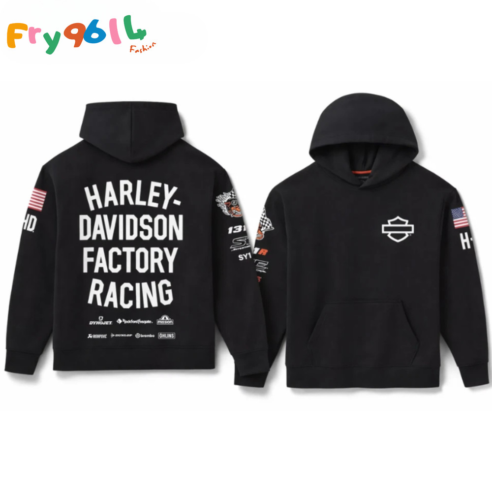 Harley Davidson Factory Racing Team Pullover Hoodie