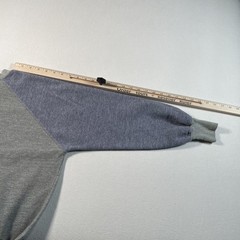 Vintage 70s 80s Sweatshirt Mens Large Gray Blue Color Block Raglan Pullover