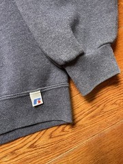 VTG Russell Athletic Sz Large Blue Purple Blank Sweatshirt Dri-Power Y2K Mexico