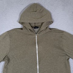 True Classic Hoodie Mens XXL Green Full Zip Rayon Blend Casual Preppy Pockets