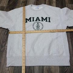 Vtg Champion Reverse Weave Miami University Sweatshirt Size Large Coral Gables