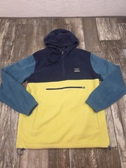 Massive Outdoor Hoodie Mens Small Colorful Pullover Blue Yellow