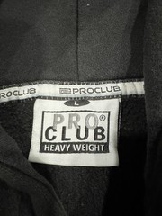 Pro Club Men’s Heavyweight Pullover Hoodie Size L Black **READ**
