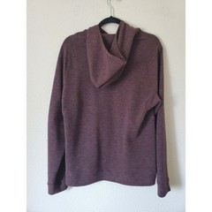 Lululemon Mens Textured Double-Knit Cotton Hoodie Burgundy Plum LM3EOZS Size M