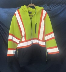 High Visibility Fleece Hoodie 3XL Vendace Construction Work Jacket Sweatshirt