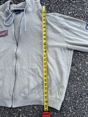 Coors Banquet Hoodie Mens XXL Beige Full Zip Graphic Sweatshirt Beer VTg look