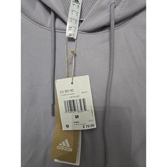 Adidas Cross Up 365 Hoodie Men’s Glory Grey Polyester Basketball Aeroready NWT