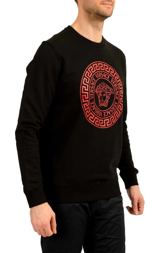 Versace Men’s Medusa Head Logo Print Crewneck Sweater Sweatshirt US 3XL IT 58