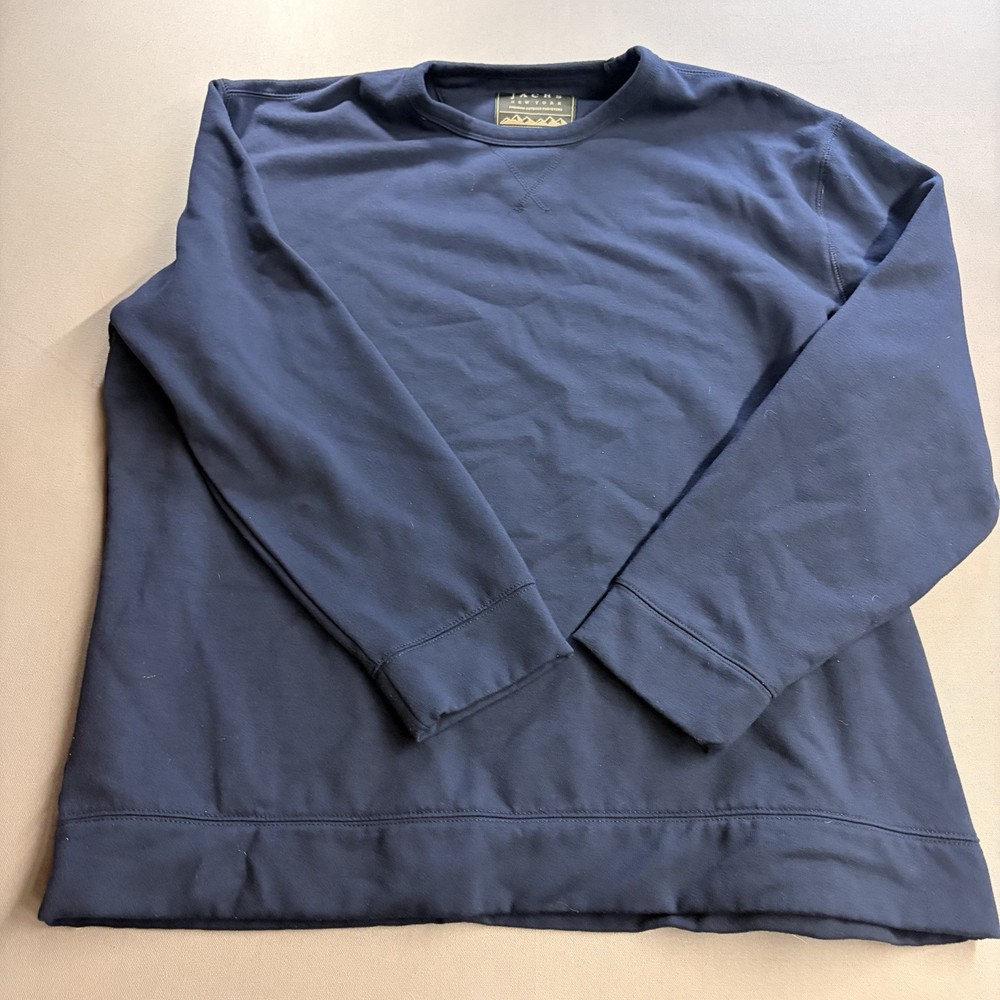 JACHS New York Men’s XXL Navy Blue Heavyweight Crewneck Sweatshirt Pullover