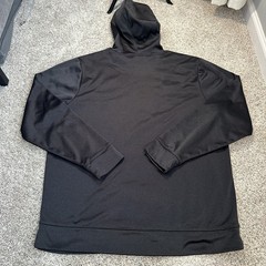 Reebok Hoodie Mens Large Black Pullover Athletic Gym Sweatshirt Logo