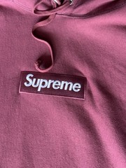 Supreme Plum Box Logo Fleece Pullover Hoodie Men’s XL FW21