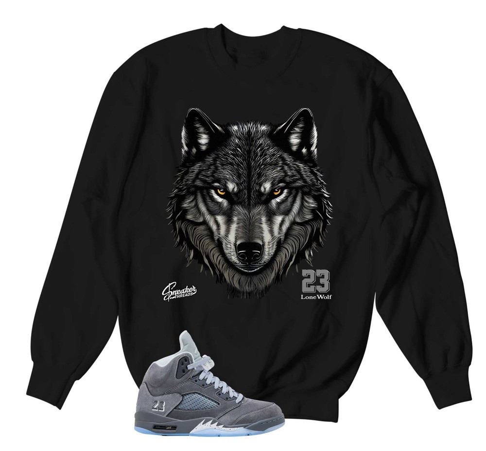 Sweatshirt To Match Jordan 5 Wolf Grey AJ5 – Fearless Sweater