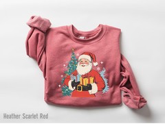 Christmas Santa Cute Holiday Sweatshirt Festive Apparel