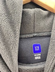 Yeezy Gap Balenciaga Polar Fleece Dark Gray Padded Hoodie Men’s Size 2XL (XXL)
