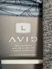 Avid Outdoors Hoodie Gray Heather Hook Fishing Beach L