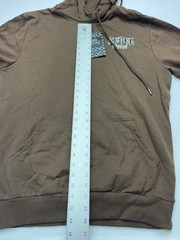 Rebel Vengeance Brown Hoodie with Flame Design