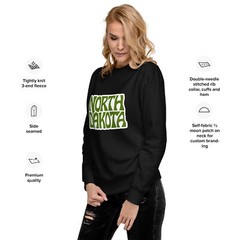 Retro North Dakota NDSU UND Green Unisex Sweatshirt S,M,L,XL,2X,3X