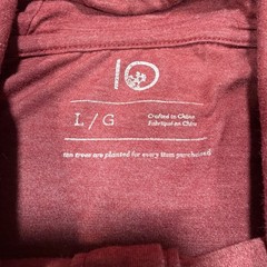 Tentree Hoodie Mens Large Red Henley Pullover Sustainable Casual Lightweight