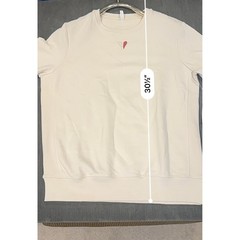 Original Favorites Organic Cotton Sweatshirt Cream Broken Heart Crewneck NEW