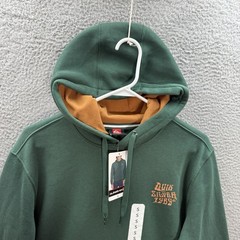 Quiksilver Sweatshirt Adult Small Green Hoodie Pullover Skater Surfer Grunge NEW