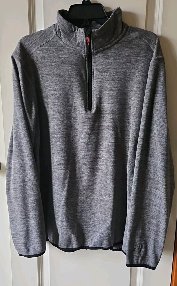 Avalanche Mens 1/4 Zip Microfiber Pullover Sweatshirt Mock Turtleneck Size Large