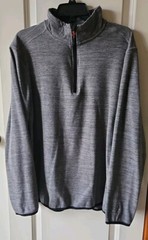 Avalanche Mens 1/4 Zip Microfiber Pullover Sweatshirt Mock Turtleneck Size Large