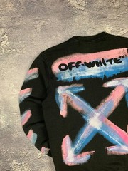 Off-White Men’s Black Graphic Sweatshirt Size S Cotton Made in Portugal