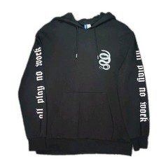 H&M Divided Master of None Snake Graphic Hoodie Men Large Black Streetwear Y2K