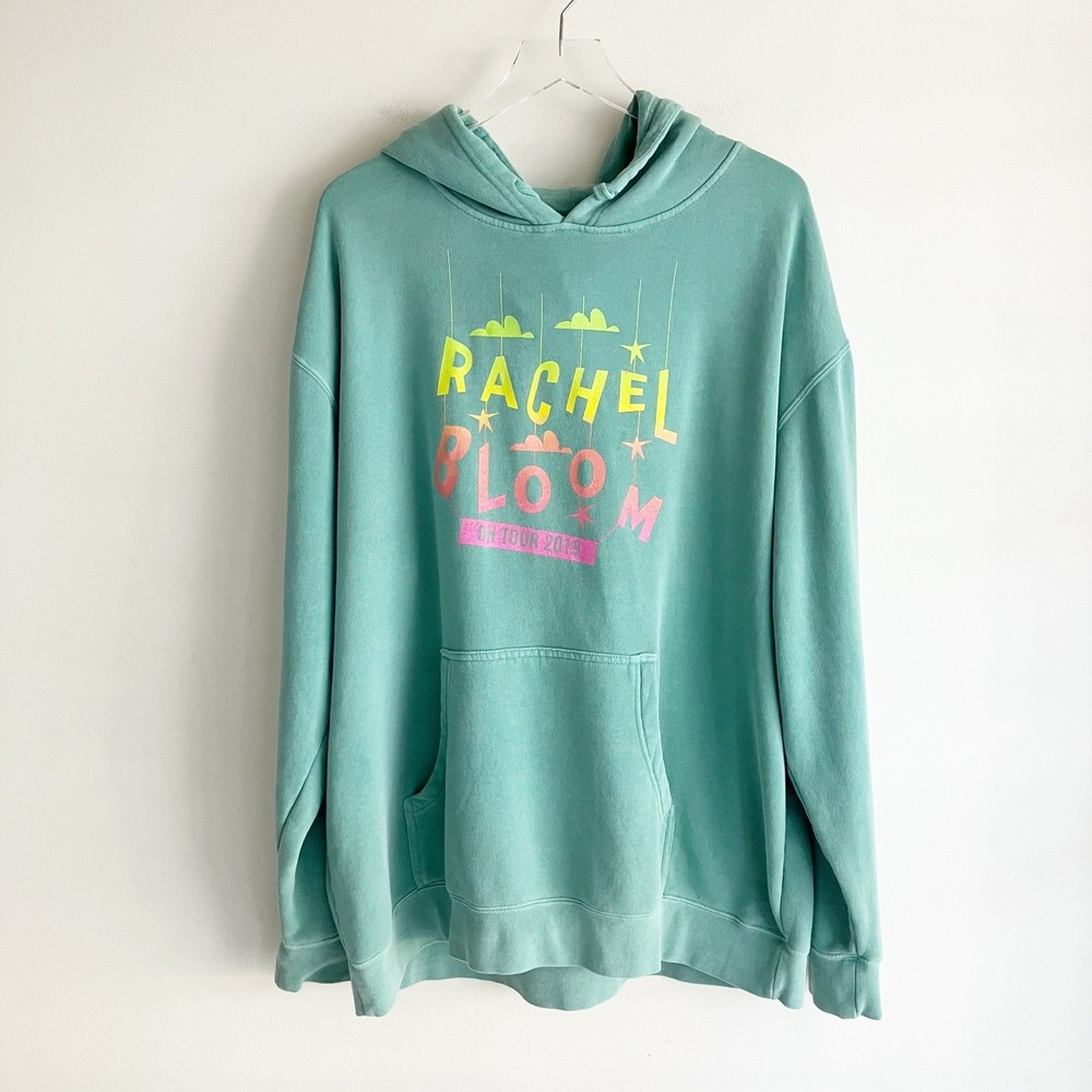 Rachel Bloom On Tour 2019 Hoodie 2XL Green Blue Sweatshirt Crazy Ex Girlfriend