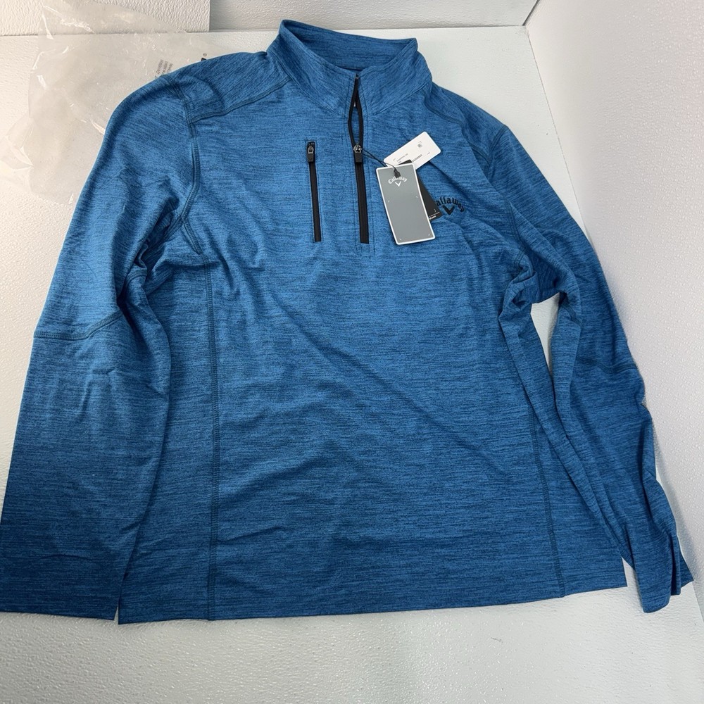 Callaway 1/4 Zip Golf Pullover Lightweight Dark Blue Sapphire Soft Touch Men’s L