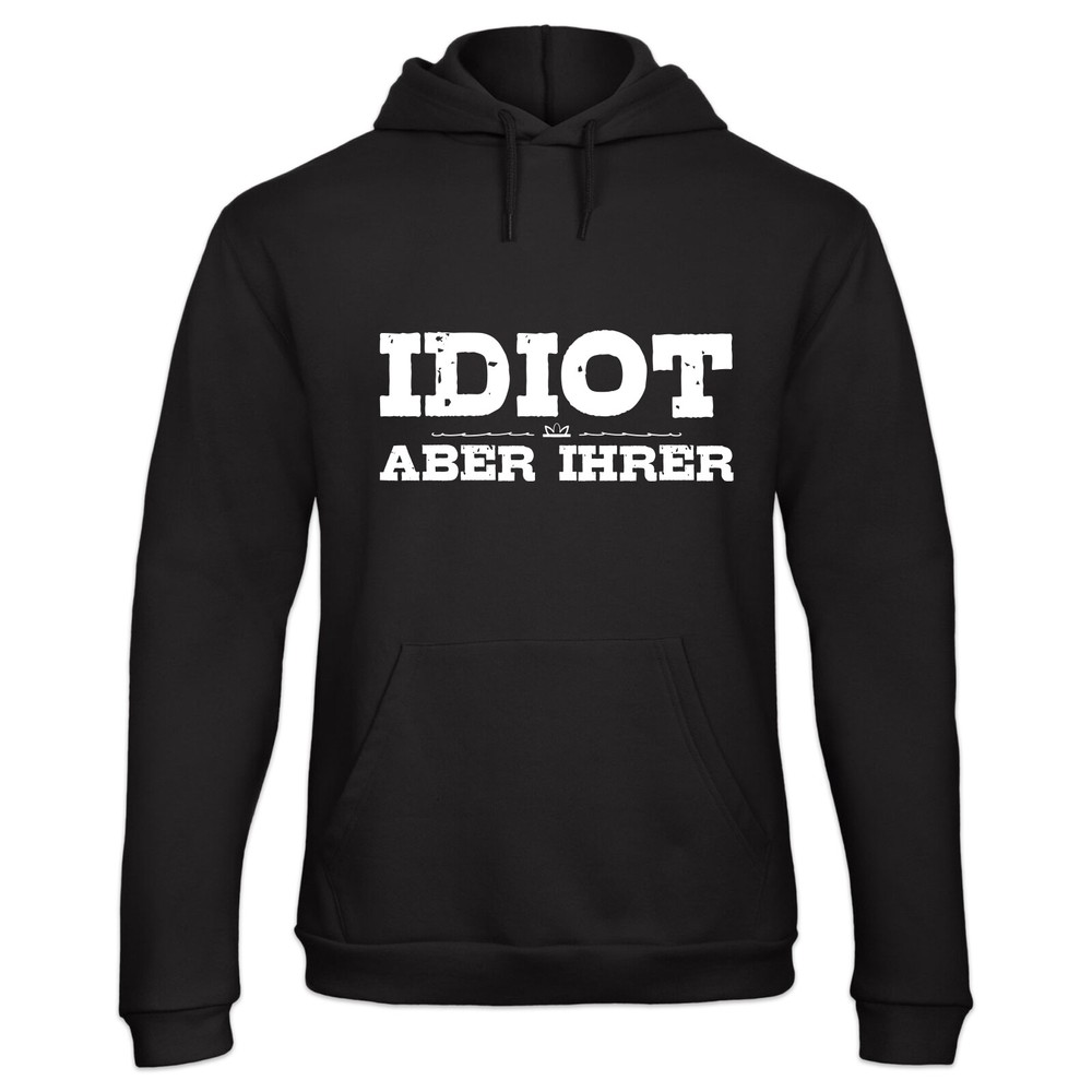 Zick Idiot Hoodie Hooded Pullover Couple Couple Valentines Day Unisex XXS-5XL