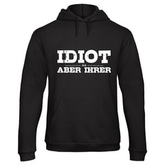 Zick Idiot Hoodie Hooded Pullover Couple Couple Valentines Day Unisex XXS-5XL
