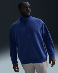 Nike 24.7 Mens Dri-FIT 1/2-Zip Soft Fleece Pullover Top Royal Blue M L