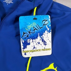 Loco Skailz Hoodie Mens Large Blue Gray Stretch Quarter Zip Fishing Performance