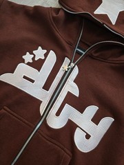Divide The Youth Brown Zip-Up Hoodie Size small
