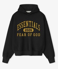 Fear of God ESSENTIALS Vintage Black Classic Fit Hoodie Size Large Authentic