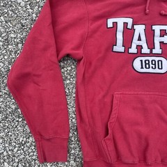 VTG Taft University Hoodie Mens Small Red College School Law Sports Outdoor Y2K